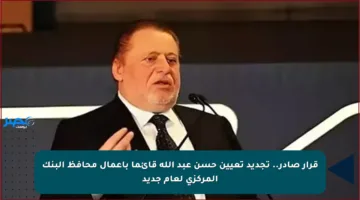 قرار صادر.. تجديد تعيين حسن عبد الله قائما بأعمال محافظ البنك المركزي لعام جديد